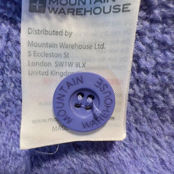 💜Mountain Warehouse  Quarter-button up Sweater cozy purple - Size US 8 - Picture 13 of 13